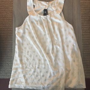 iZ Beyer Champagne Polka Dot Tank Top
